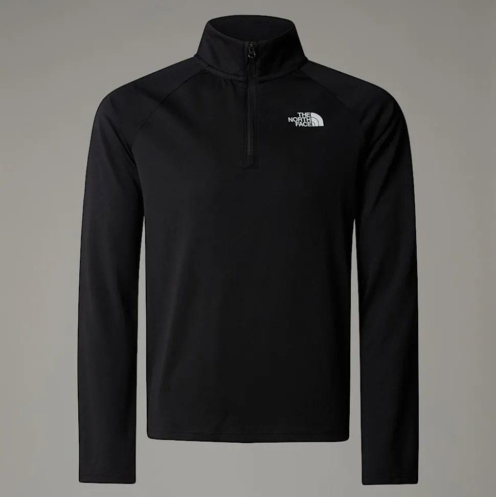Cheap The North Face Never Stop Langærmet Top Med Kvart Lynlås Til Unge TNF Black