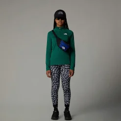 Best The North Face Never Stop Langærmet Top Med Kvart Lynlås Til Unge Evergreen