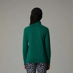 Best The North Face Never Stop Langærmet Top Med Kvart Lynlås Til Unge Evergreen