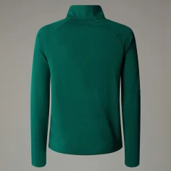 Best The North Face Never Stop Langærmet Top Med Kvart Lynlås Til Unge Evergreen
