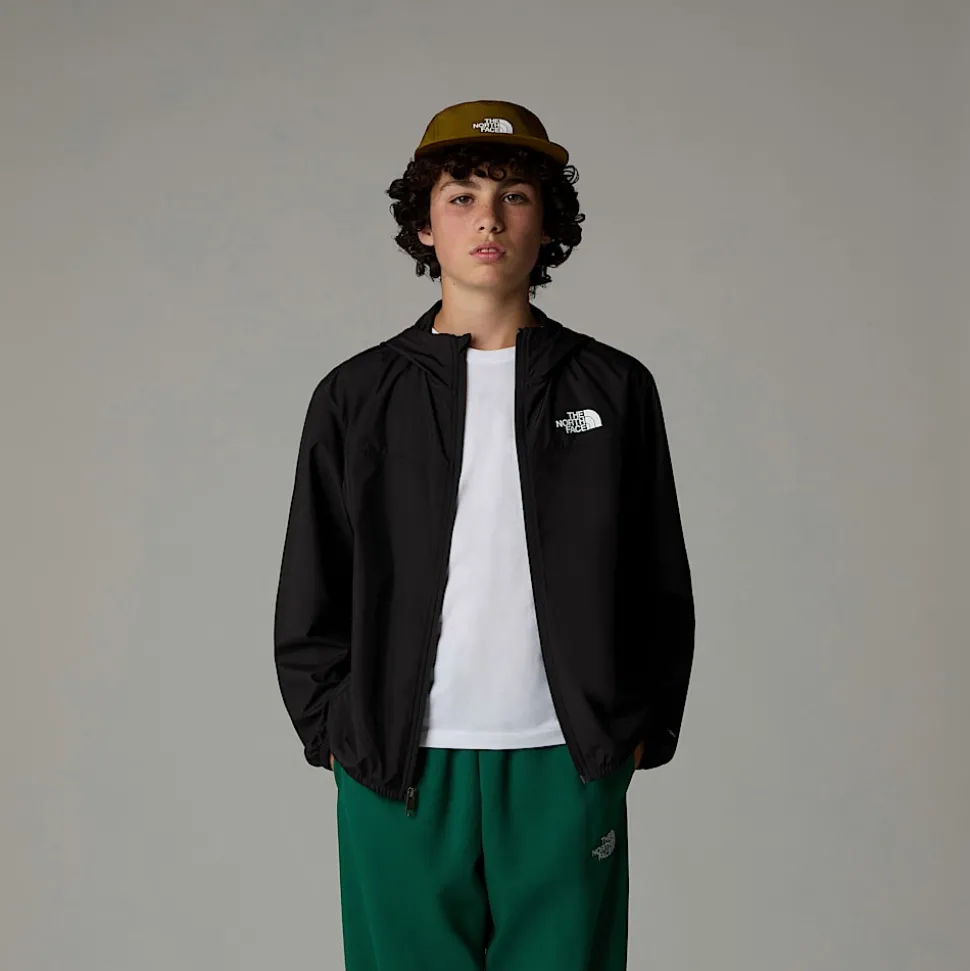 Clearance The North Face Never Stop WindWall™ Jakke Med Hætte Til Drenge TNF Black