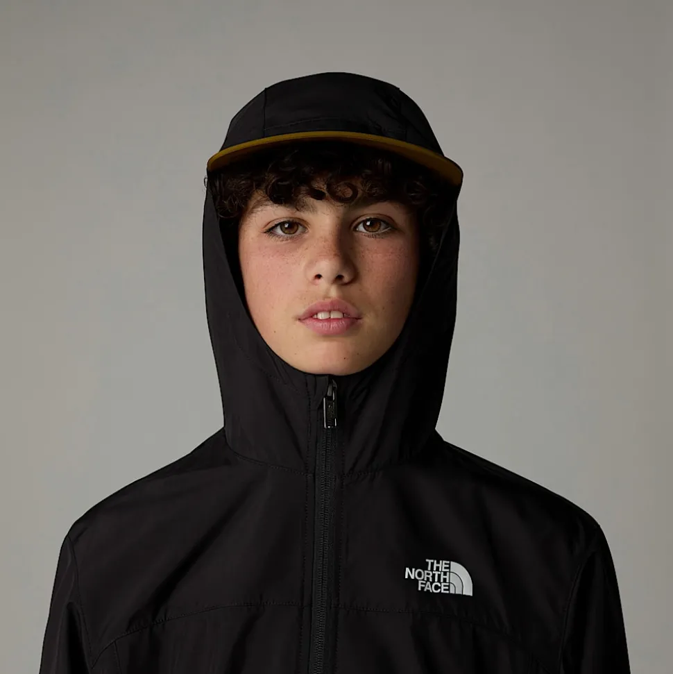 Clearance The North Face Never Stop WindWall™ Jakke Med Hætte Til Drenge TNF Black