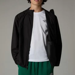 Clearance The North Face Never Stop WindWall™ Jakke Med Hætte Til Drenge TNF Black