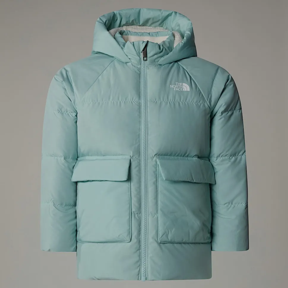 Store The North Face North Dunparka Med Fleeceforing Til Børn Muted Pine