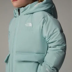 Store The North Face North Dunparka Med Fleeceforing Til Børn Muted Pine