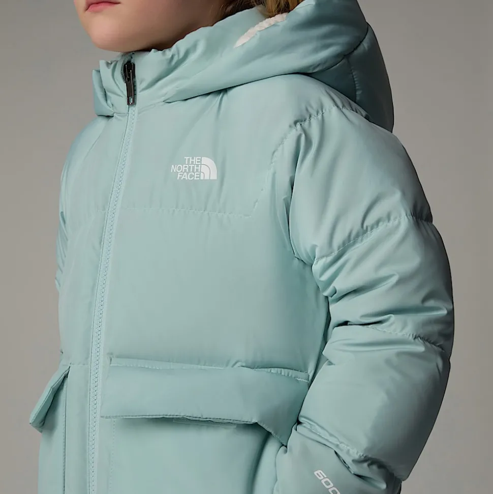 Store The North Face North Dunparka Med Fleeceforing Til Børn Muted Pine