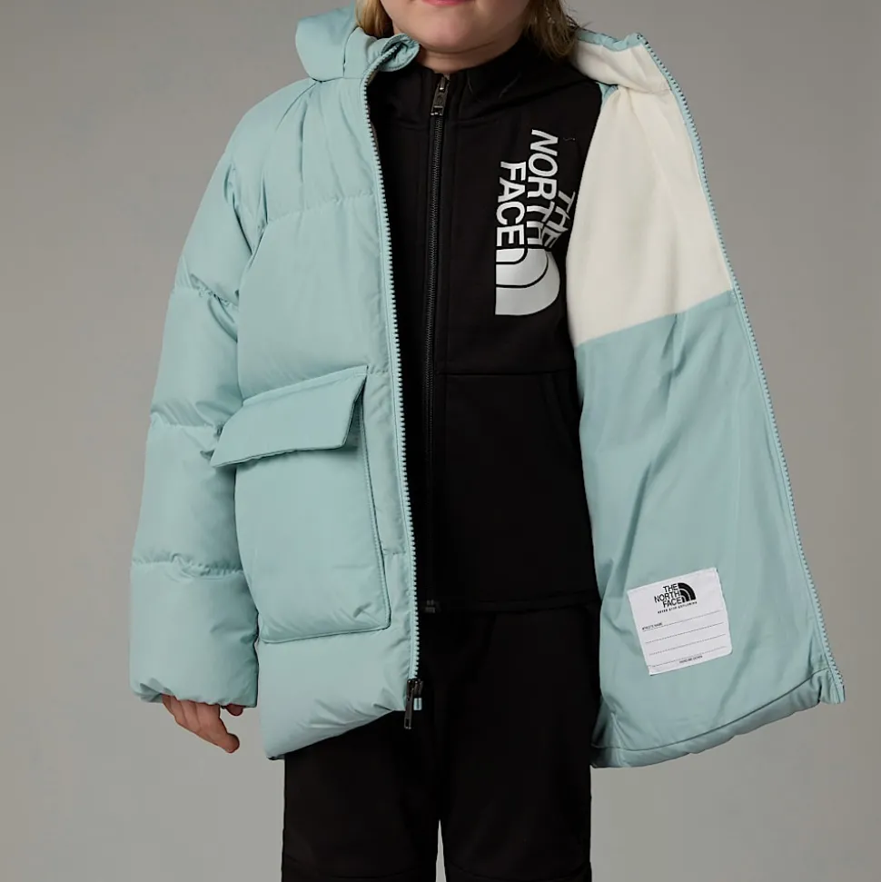 Store The North Face North Dunparka Med Fleeceforing Til Børn Muted Pine