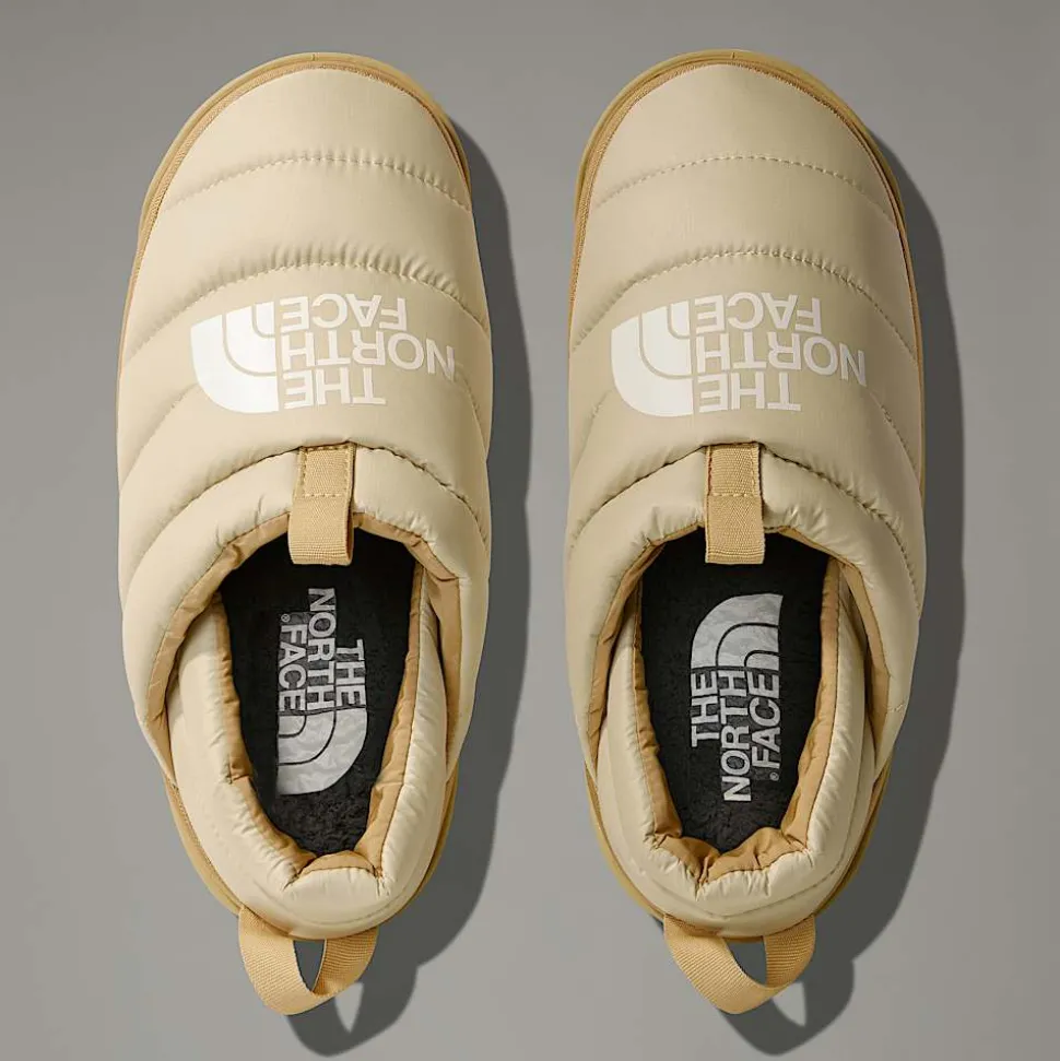 Best The North Face Nuptse Winter Mules Til Damer Gravel-Khaki Stone