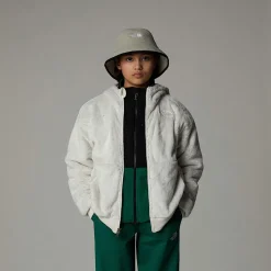 Best Sale The North Face Osito Fleece Med Lynlås Og Hætte Til Piger White Dune