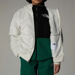 Best Sale The North Face Osito Fleece Med Lynlås Og Hætte Til Piger White Dune