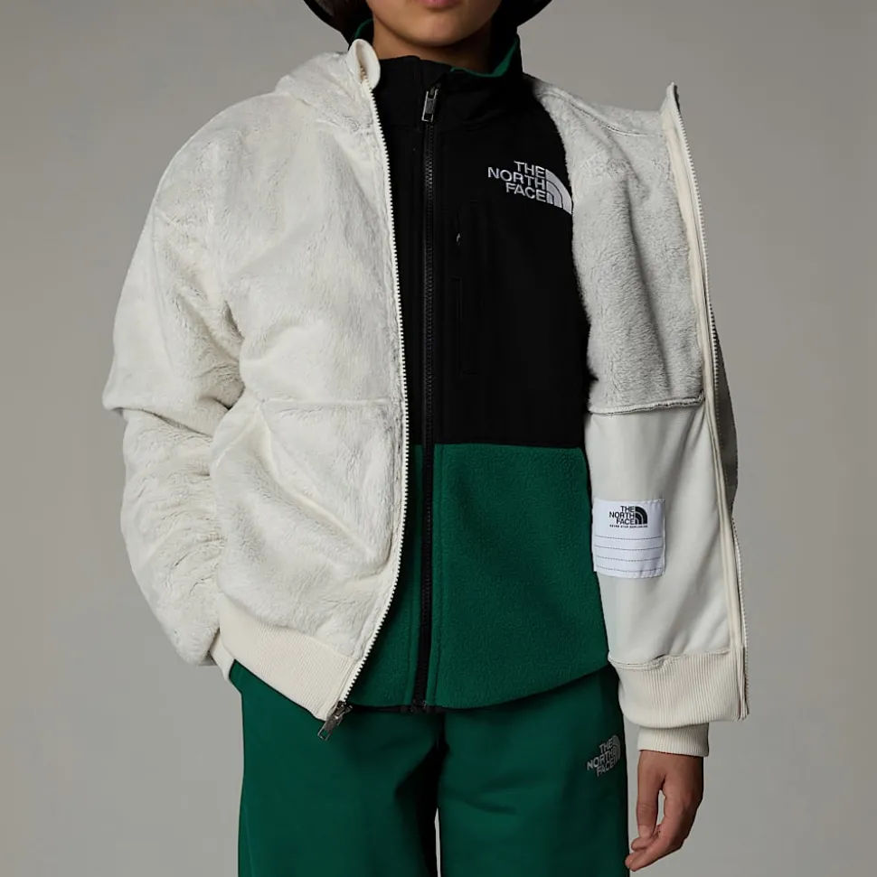 Best Sale The North Face Osito Fleece Med Lynlås Og Hætte Til Piger White Dune