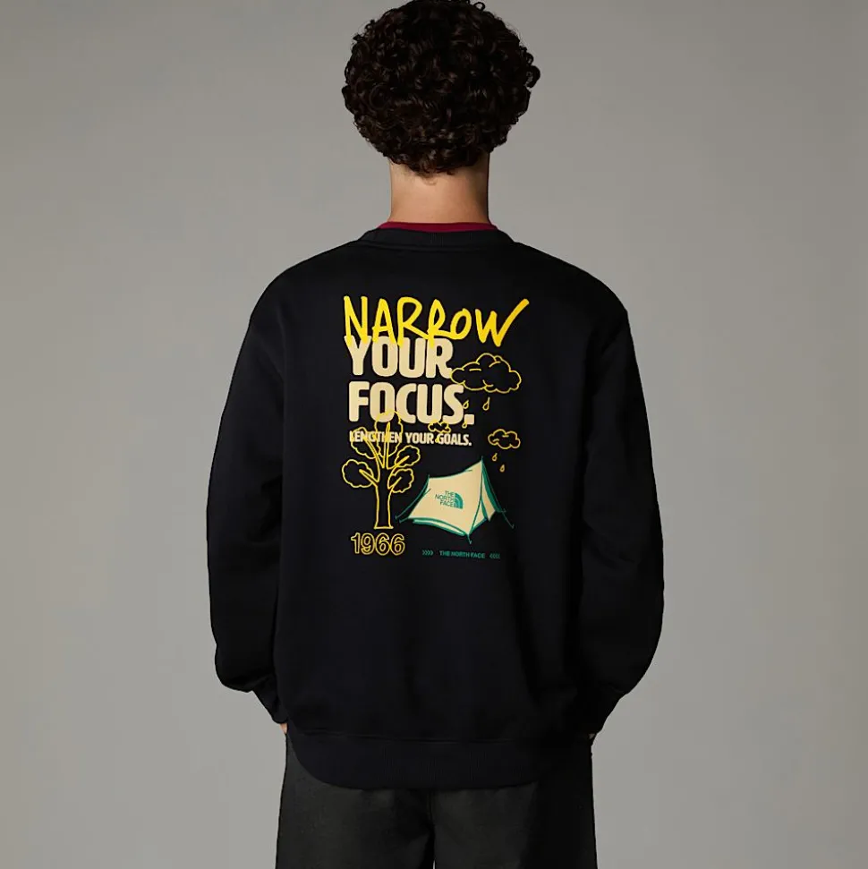 Outlet The North Face Outdoor Multi Graphic Relaxed Sweatshirt Til Herrer TNF Black-Khaki Stone