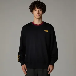 Outlet The North Face Outdoor Multi Graphic Relaxed Sweatshirt Til Herrer TNF Black-Khaki Stone