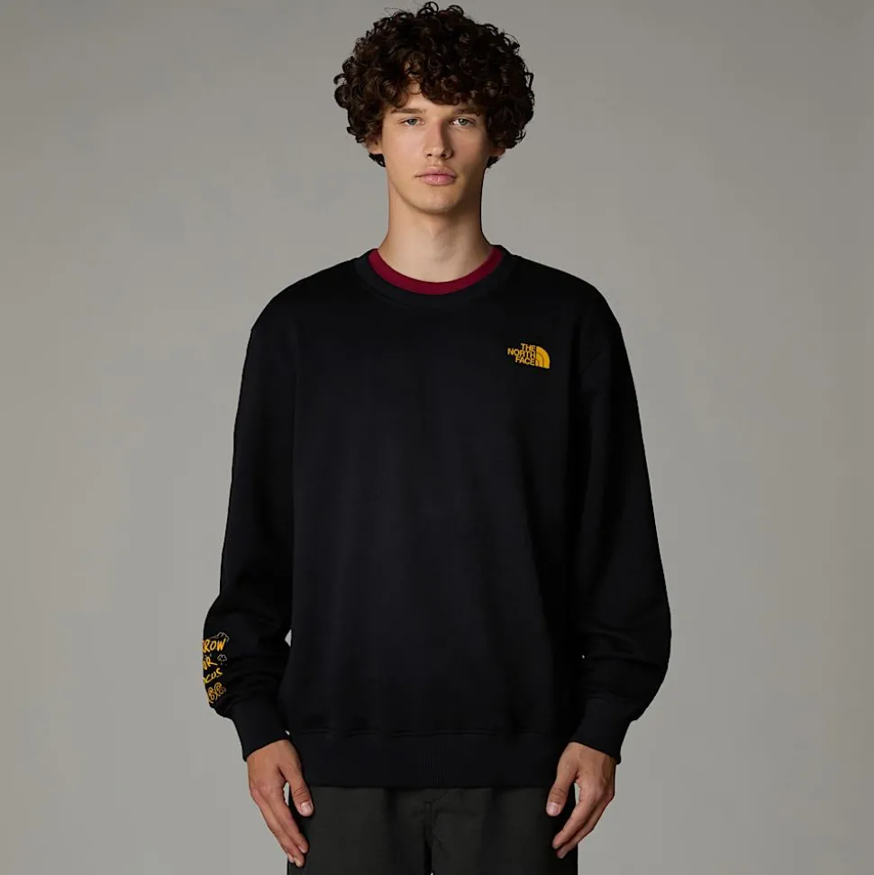 Outlet The North Face Outdoor Multi Graphic Relaxed Sweatshirt Til Herrer TNF Black-Khaki Stone