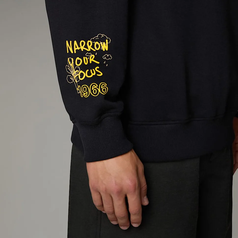 Outlet The North Face Outdoor Multi Graphic Relaxed Sweatshirt Til Herrer TNF Black-Khaki Stone