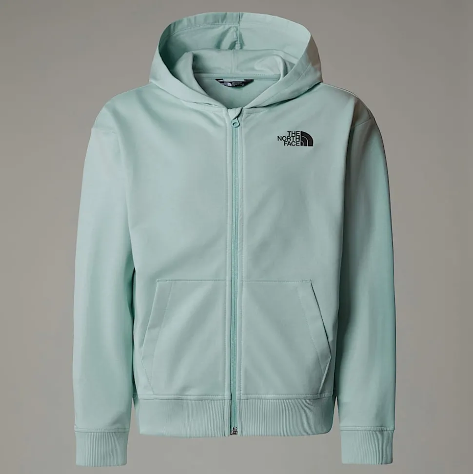 Cheap The North Face Oversized Light Hættetrøje Med Lynlås Til Piger Muted Pine