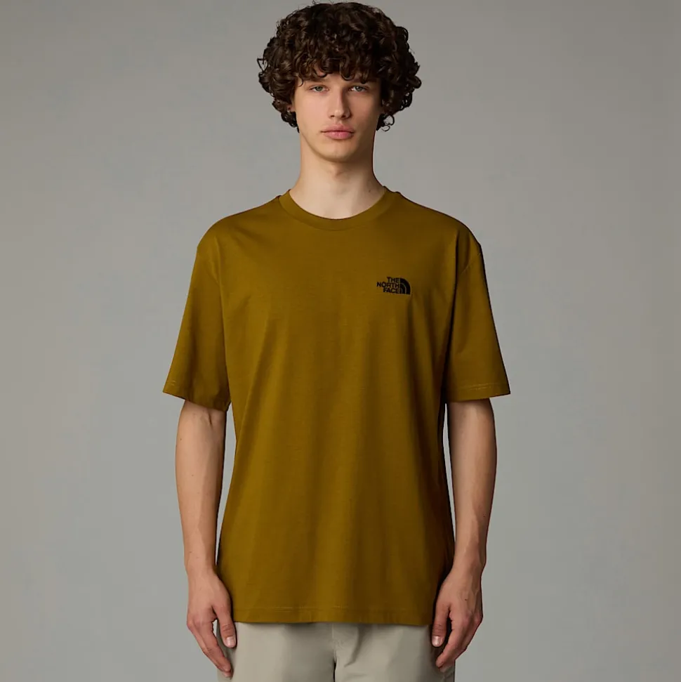 Clearance The North Face Oversized Simple Dome T-shirt Til Herrer Moss Green