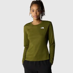 Cheap The North Face Pakvenlig Langærmet LIGHTRANGE™ T-shirt Til Damer Forest Olive