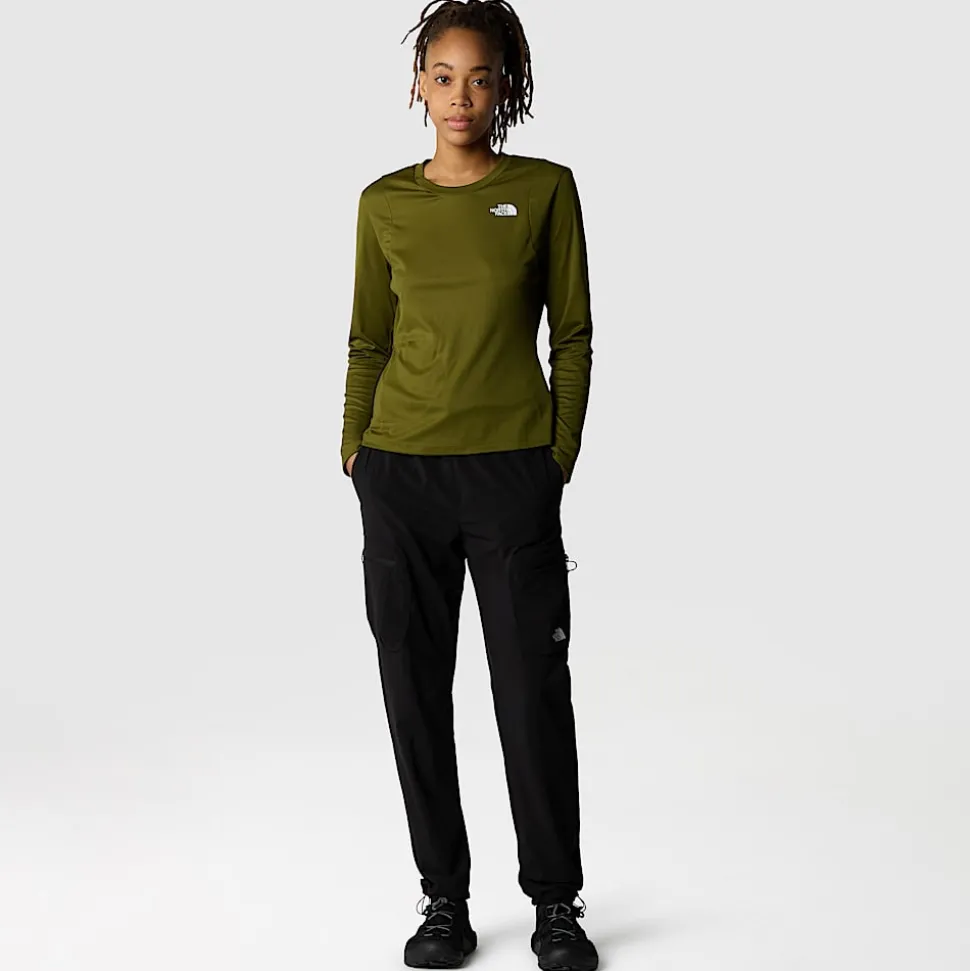 Cheap The North Face Pakvenlig Langærmet LIGHTRANGE™ T-shirt Til Damer Forest Olive