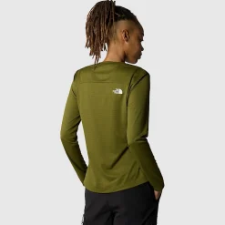 Cheap The North Face Pakvenlig Langærmet LIGHTRANGE™ T-shirt Til Damer Forest Olive