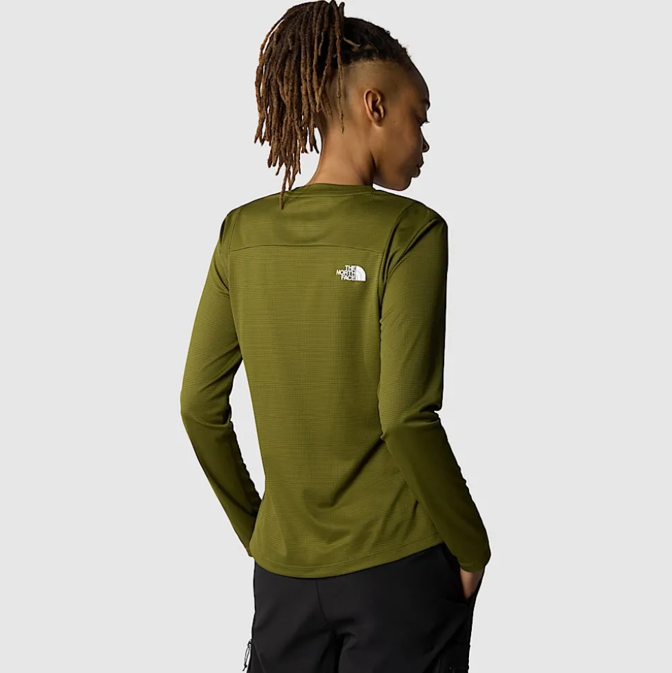 Cheap The North Face Pakvenlig Langærmet LIGHTRANGE™ T-shirt Til Damer Forest Olive