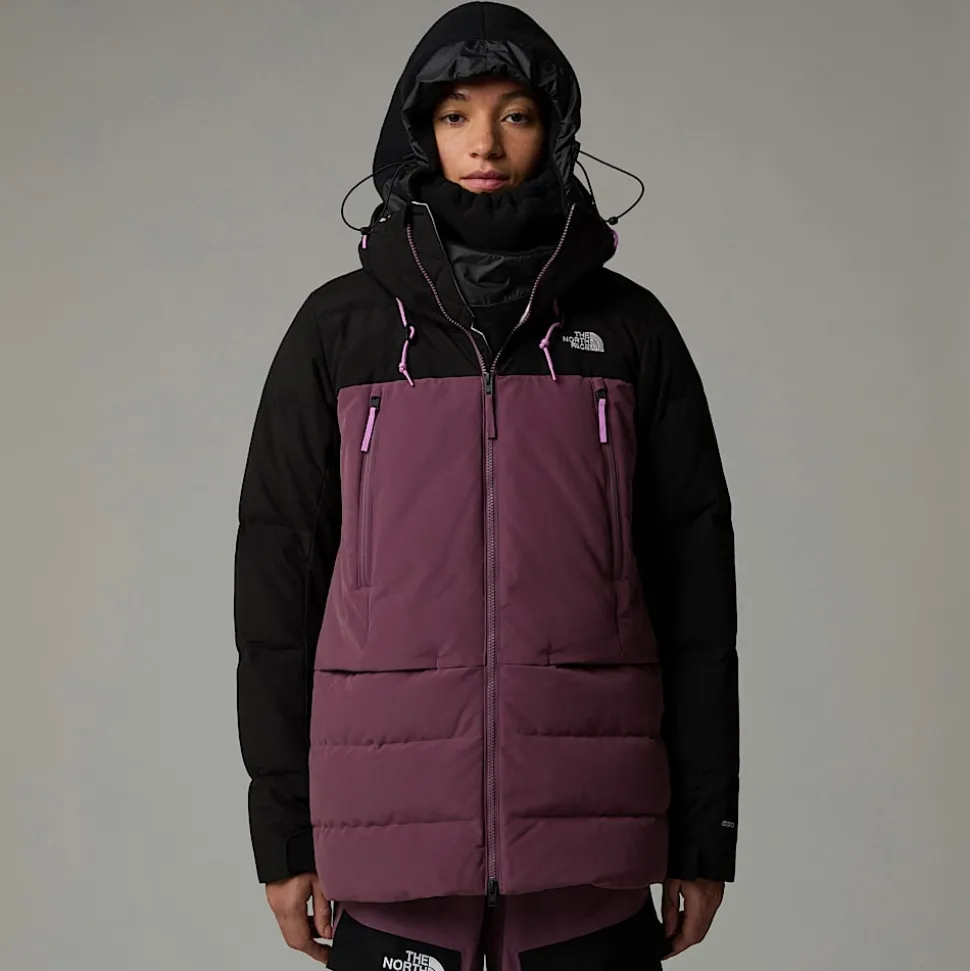Hot The North Face Pallie Dunjakke Til Damer Midnight Mauve-TNF Black-White Dune