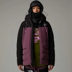 Hot The North Face Pallie Dunjakke Til Damer Midnight Mauve-TNF Black-White Dune