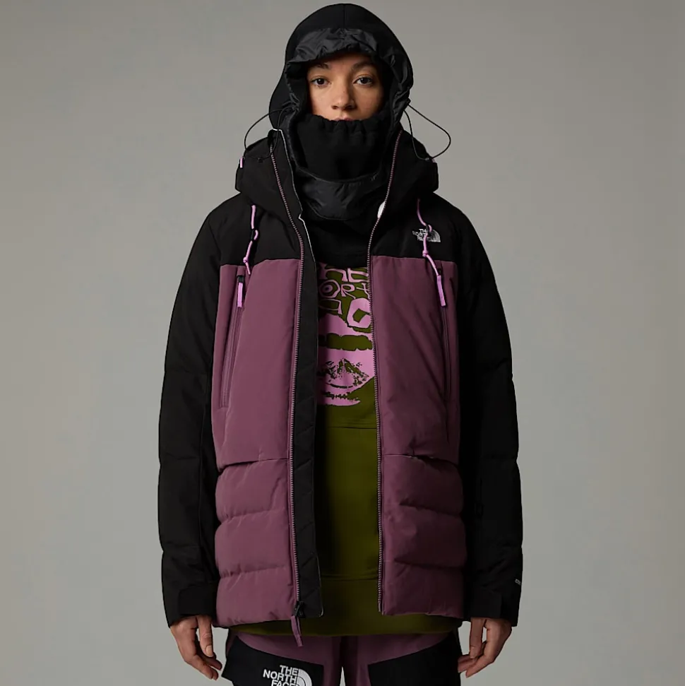 Hot The North Face Pallie Dunjakke Til Damer Midnight Mauve-TNF Black-White Dune