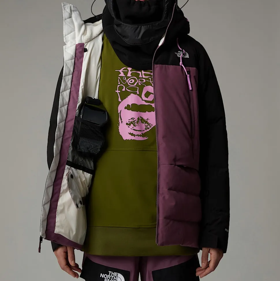 Hot The North Face Pallie Dunjakke Til Damer Midnight Mauve-TNF Black-White Dune