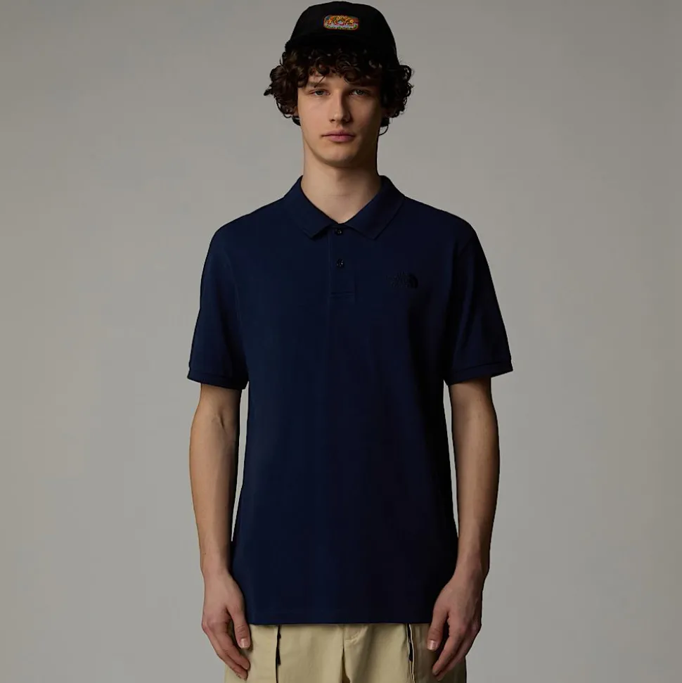 Store The North Face Piquet Polotrøje Til Herrer Summit Navy