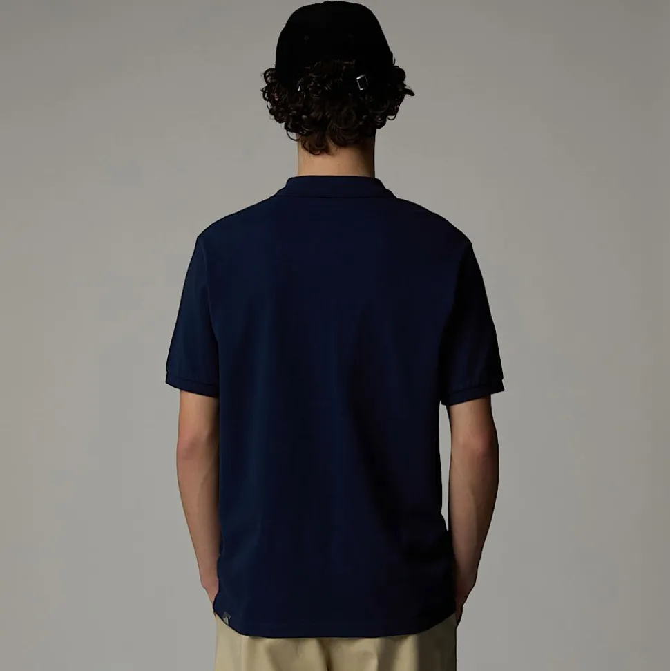 Store The North Face Piquet Polotrøje Til Herrer Summit Navy