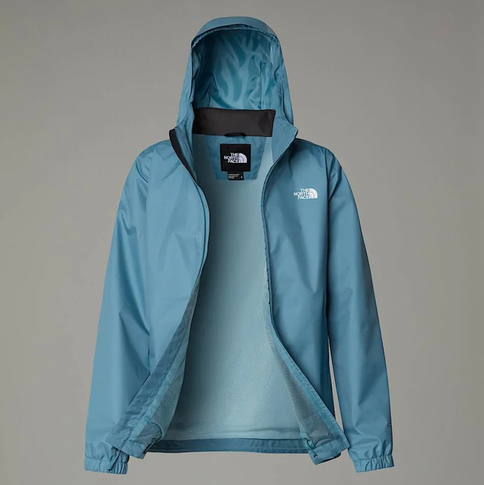 New The North Face Quest Jakke Med Hætte Til Damer Algae Blue