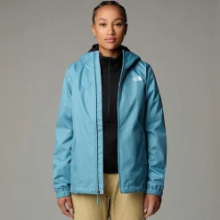 New The North Face Quest Jakke Med Hætte Til Damer Algae Blue