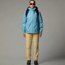 New The North Face Quest Jakke Med Hætte Til Damer Algae Blue