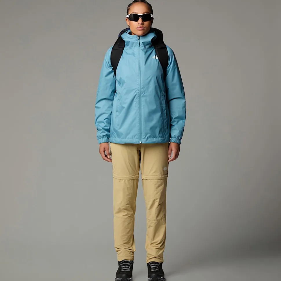 New The North Face Quest Jakke Med Hætte Til Damer Algae Blue