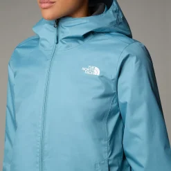 New The North Face Quest Jakke Med Hætte Til Damer Algae Blue
