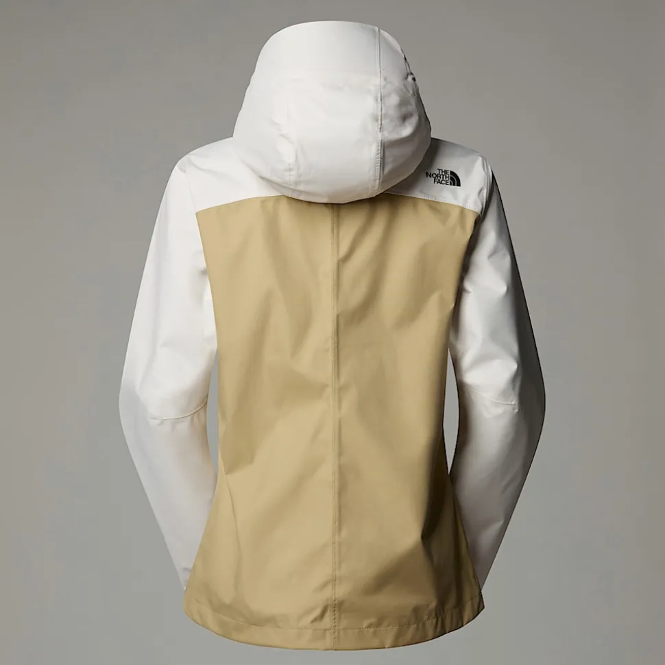 Discount The North Face Quest Zip-In Jakke Til Damer White Dune-Khaki Stone