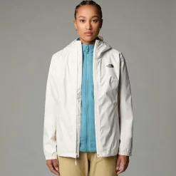 Discount The North Face Quest Zip-In Jakke Til Damer White Dune-Khaki Stone
