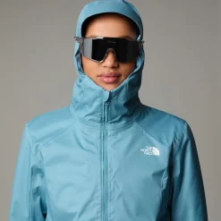 Discount The North Face Quest Zip-In Triclimate® Jakke Til Damer Algae Blue-Midnight Petrol