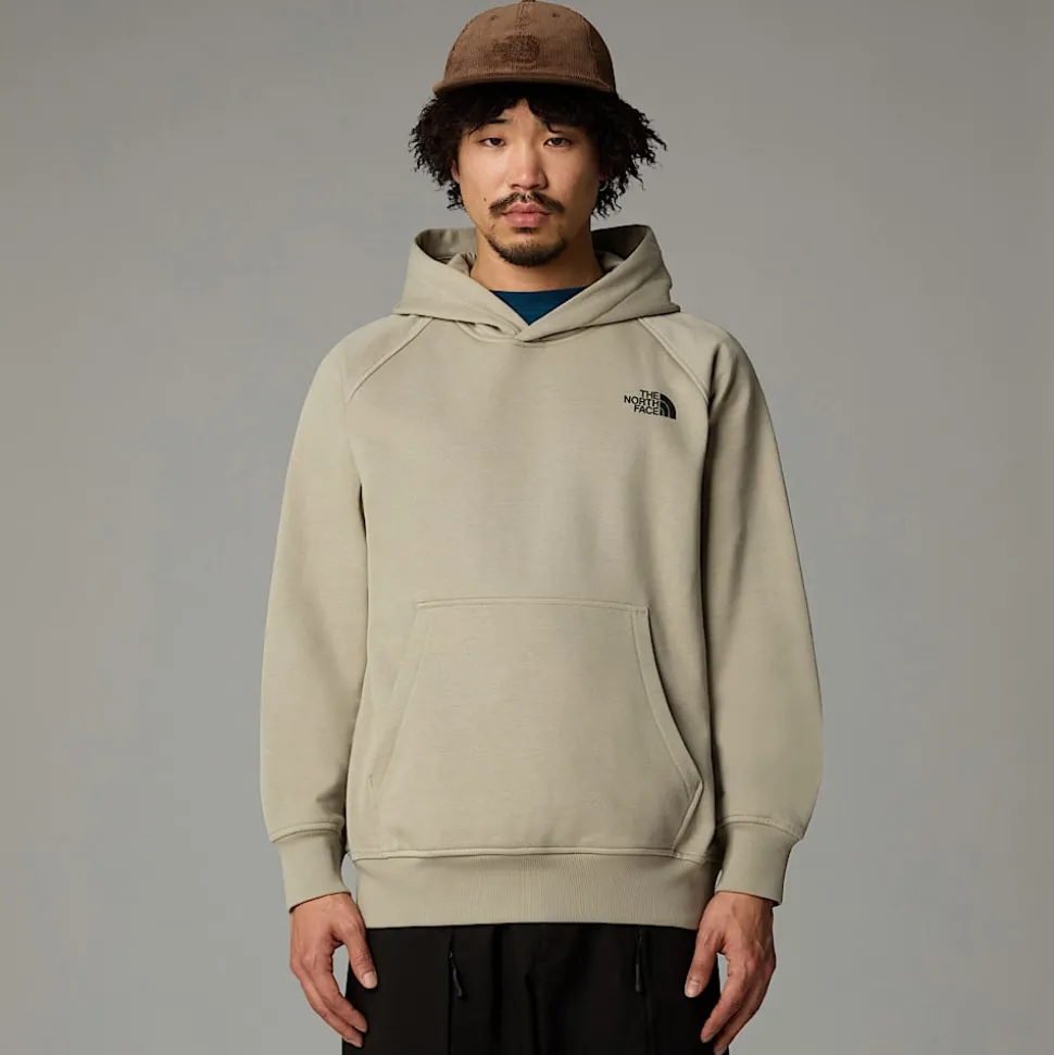 Sale The North Face Raglan Redbox Graphic Hættetrøje Til Herrer Clay Grey-TNF Black 3D Summit Mesh Print