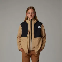 Shop The North Face Rain Zip-In Jakke Til Unge Khaki Stone