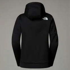 Best The North Face Reaxion Fleece Hættetrøje Med Gennemgående Lynlås Til Damer TNF Black-NPF