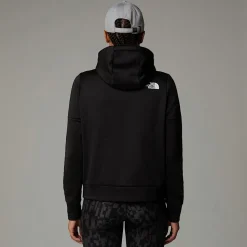 Best The North Face Reaxion Fleece Hættetrøje Med Gennemgående Lynlås Til Damer TNF Black-NPF