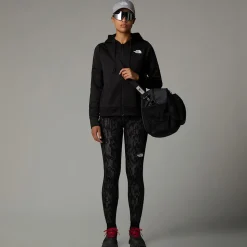 Best The North Face Reaxion Fleece Hættetrøje Med Gennemgående Lynlås Til Damer TNF Black-NPF