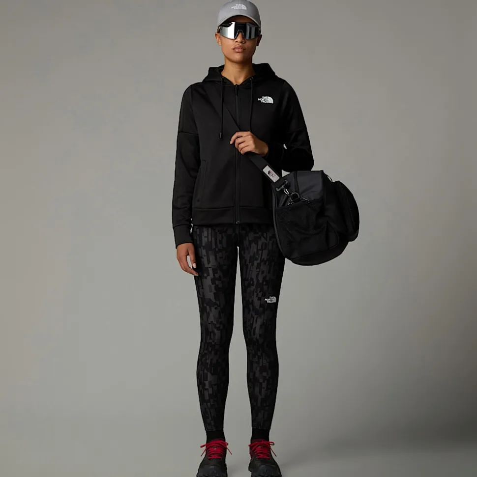 Best The North Face Reaxion Fleece Hættetrøje Med Gennemgående Lynlås Til Damer TNF Black-NPF