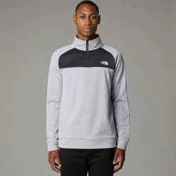Online The North Face Reaxion Fleece Med Kvart Lynlås Til Herrer TNF Light Grey Heather-Asphalt Grey-NPF