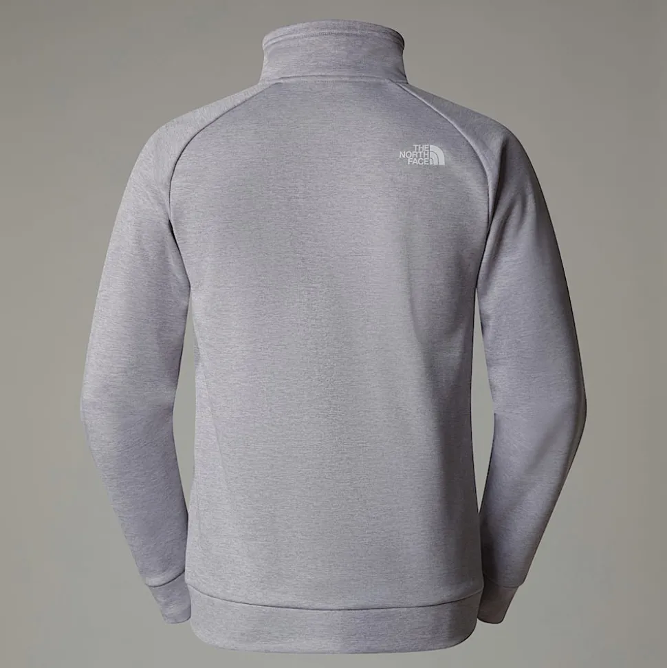 Online The North Face Reaxion Fleece Med Kvart Lynlås Til Herrer TNF Light Grey Heather-Asphalt Grey-NPF