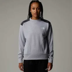 Discount The North Face Reaxion Fleece Sweatshirt Til Damer TNF Light Grey Heather-Asphalt Grey