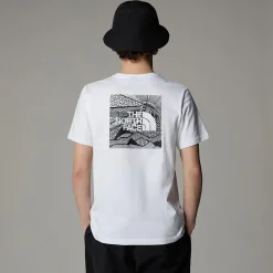 Clearance The North Face Redbox Celebration T-shirt Til Herrer TNF White