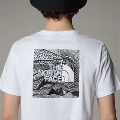Clearance The North Face Redbox Celebration T-shirt Til Herrer TNF White